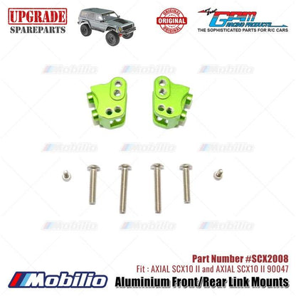 GPM Part #SCX2008 Aluminium Front/Rear Link Mounts AX31384 RC Upgrade Axial SCX10 II Crawler Adventure  Remote Control