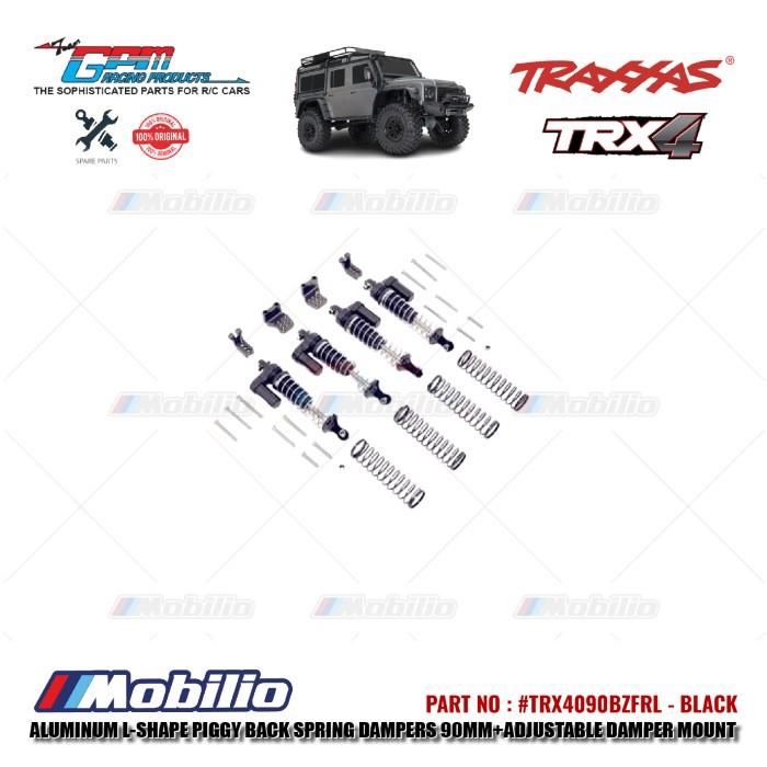 GPM Part #TRX4090BZFRL Aluminum L-shape Piggy Back Spring Dampers 90mm Adjustable Damper Mount Traxxas TRX-4 Crawler
