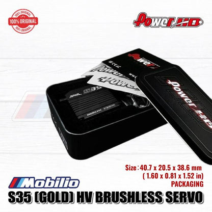 Power HD S35 Servo High Voltage Brushless 35Kg 0.07s Gold Original Part #HD-S35-GO