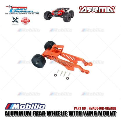 GPM Part #MAO040R Aluminum Rear Wheelie With Wing Mount Arrma Outcast 6S BLX Stunt Truck