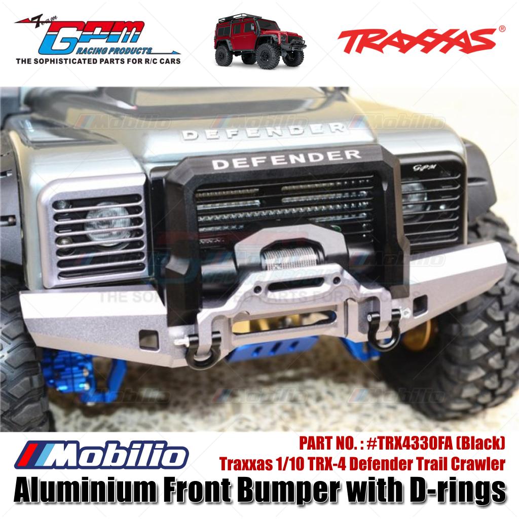 GPM Part #TRX4330FA Aluminium Front Bumper with D-rings for Traxxas 1/10 TRX-4 Defender Trail Crawler