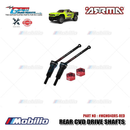 GPM Part #MGM040RS Carbon Steel Rear CVD Drive Shafts 40mm with Alloy Wheel Hex Arrma Mojave Grom Mega Desert Truck  Remote Control