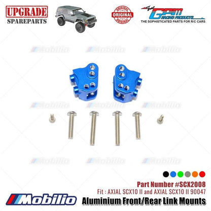 GPM Part #SCX2008 Aluminium Front/Rear Link Mounts AX31384 RC Upgrade Axial SCX10 II Crawler Adventure  Remote Control