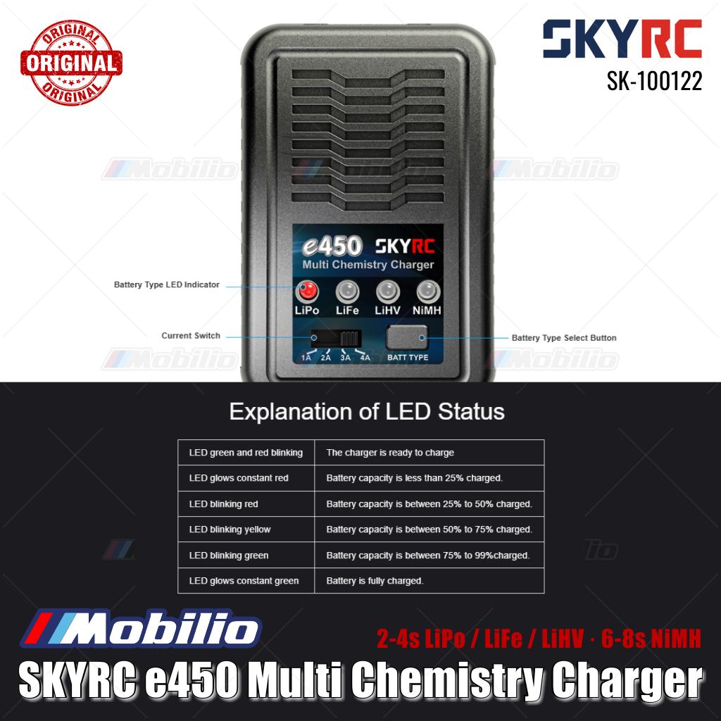 SKYRC #SK-100122 e450 Multi Chemistry Charger 2-4s LiPo / LiFe / LiHV · 6-8s NiMH