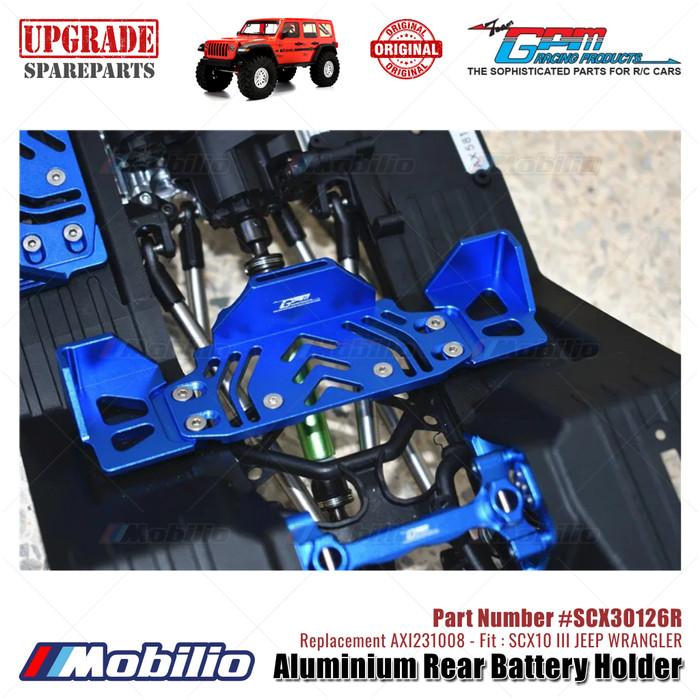 GPM Part #SCX30126R Aluminium Rear Battery Holder Upgrade Axial SCX10 III Jeep Wrangler AXI231008 Replacement