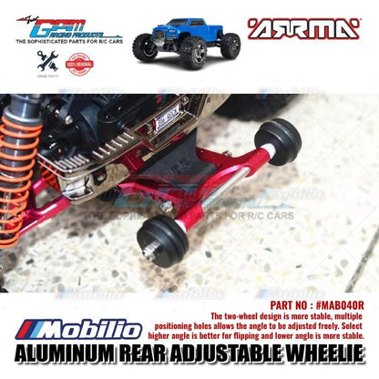 GPM Part #MAB040R Aluminum Rear Adjustable Wheelie Arrma Big Rock Crew Cab Monster Truck