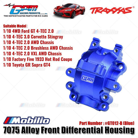 GPM Part #GT012 Aluminum 7075 Alloy Front Differential Housing for Traxxas 1/10 Ford GT 4-TEC 2.0 / 3.0 Corvette Stingray / Factory Five 1933 Hot Rod Coupe / Toyota GR Supra GT4 Upgrade Parts