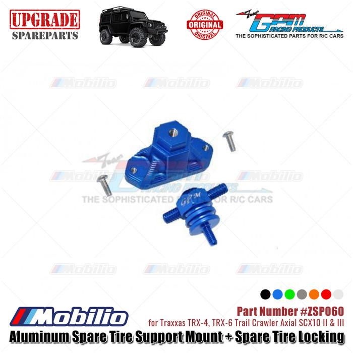 GPM Part #ZSP060 Aluminum Spare Tire Support Mount and Spare Tire Locking for 1/10 Crawlers RC Traxxas TRX4 Axial SCX10