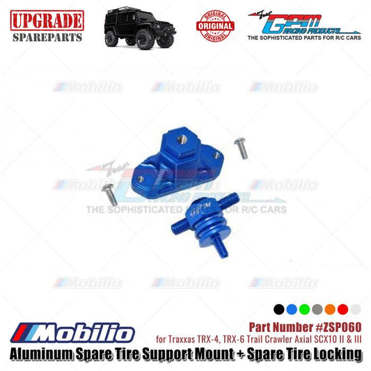 GPM Part #ZSP060 Aluminum Spare Tire Support Mount and Spare Tire Locking for 1/10 Crawlers RC Traxxas TRX4 Axial SCX10