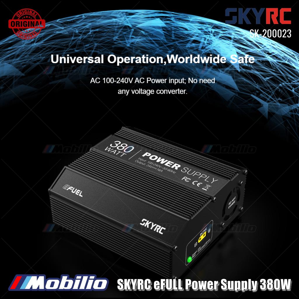 SKYRC #SK-200023 Catu Daya eFULL 380W 100-240V AC ke 24V DC untuk Pengisi Daya RC