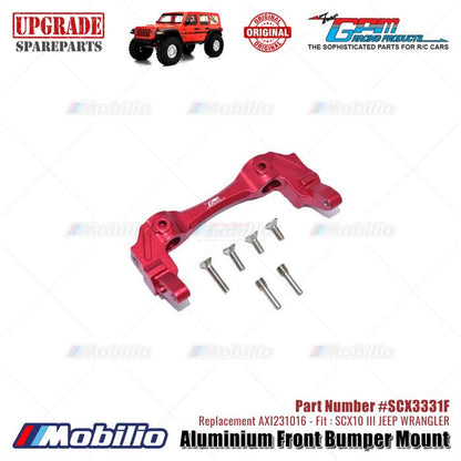 GPM Part #SCX3331F Aluminium Front Bumper Mount Upgrade Axial SCX10 III Jeep Wrangler AXI231016 Replacement