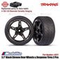 Traxxas Part #9371 2.1" Black Chrome Rear Wheels & Response Tires 2 Pcs RC Chevrolet Corvette Stingray
