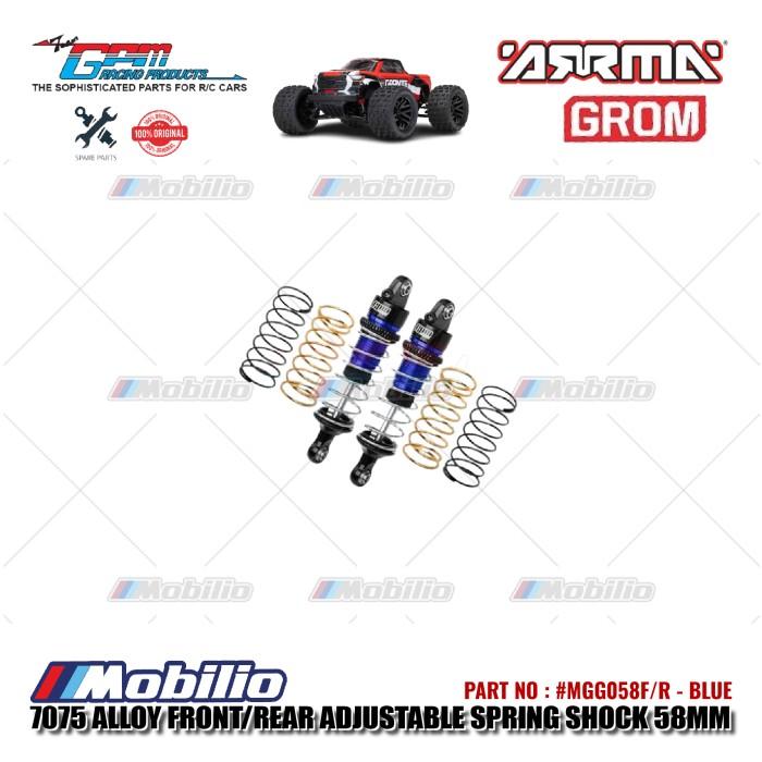 GPM Part #MGG058F/R 7075 Alloy Front/Rear Adjustable Spring Shock 58mm RC Arrma Mini Granite Typhon Mojave Mega Grom 4x4