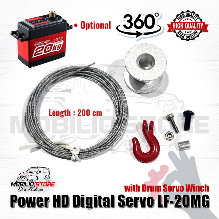 Power HD Digital Servo LF-20MG 360 Rotation 20 Kg Metal Gear RC Winch