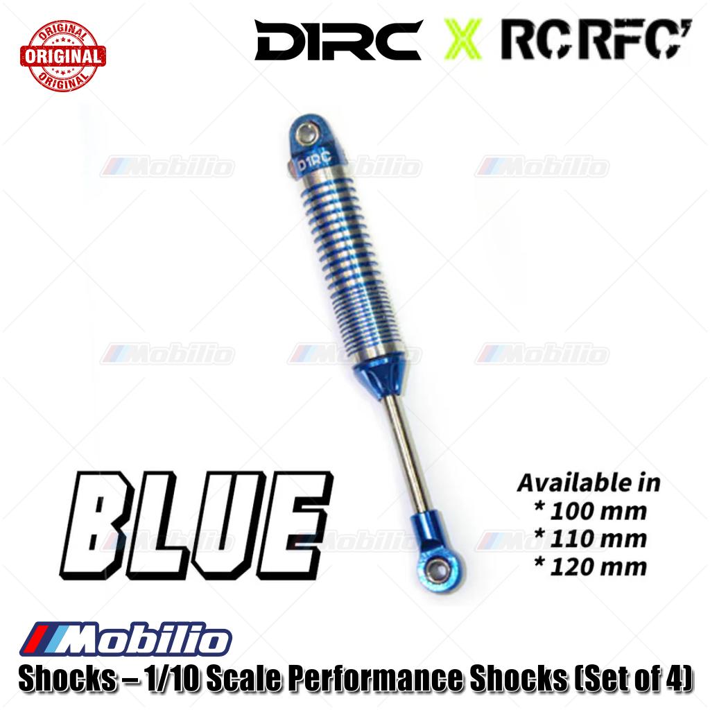 D1RC X RCRFC Shocks - Shock Performa Skala 1/10 (Set isi 4) untuk RC Crawler, Scaler, dan Bangun Kompetisi