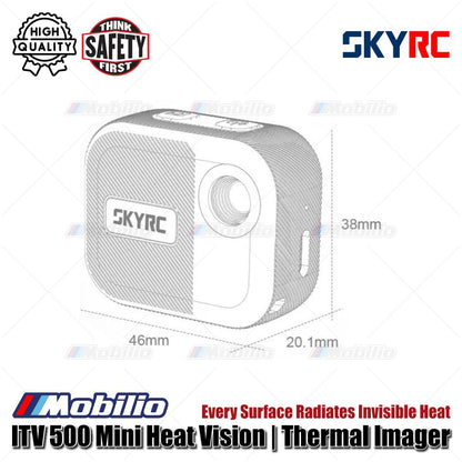 SKYRC #SK-500047 ITV 500 Mini Heat Vision Thermal Imager Every Surface Radiates Invisible Heat