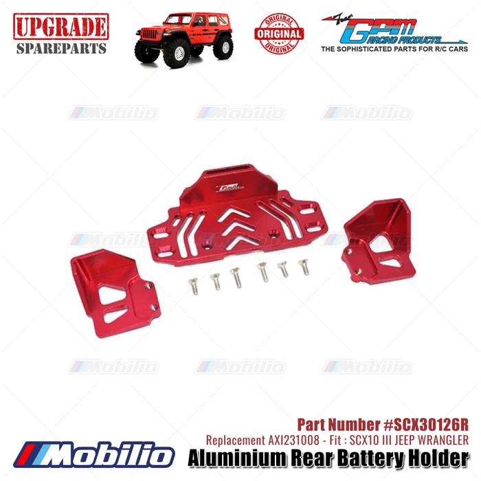 GPM Part #SCX30126R Aluminium Rear Battery Holder Upgrade Axial SCX10 III Jeep Wrangler AXI231008 Replacement