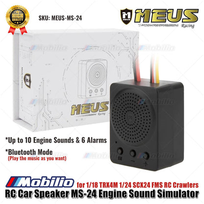 MEUS Racing RC Car Speaker MS-24 Simulator Suara Mesin MEUS-MS-24 untuk 1/18 TRX4M 1/24 SCX24 FMS RC Crawlers