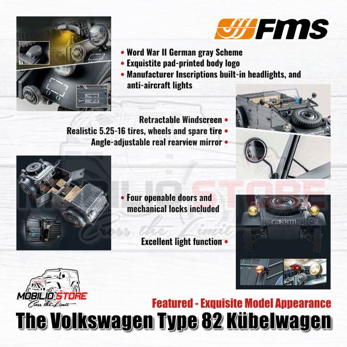 FMS Volkswagen Tipe 82 Kubelwagen Skala 1:12 RTR RC Car Crawler