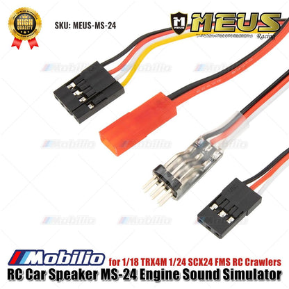 MEUS Racing RC Car Speaker MS-24 Simulator Suara Mesin MEUS-MS-24 untuk 1/18 TRX4M 1/24 SCX24 FMS RC Crawlers