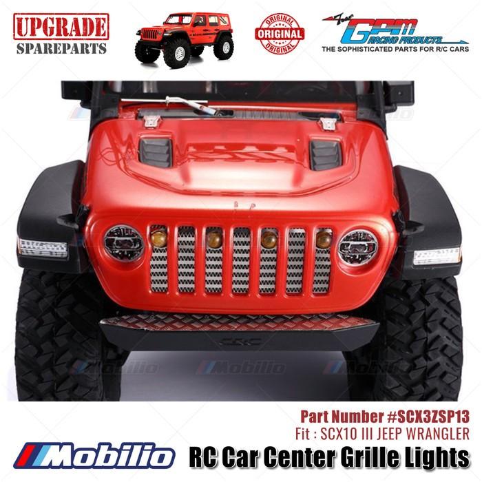 GPM Part #SCX3ZSP13 RC Car Center Grille Lights Decoration Axial SCX10 III Jeep Wrangler Led  Remote Control