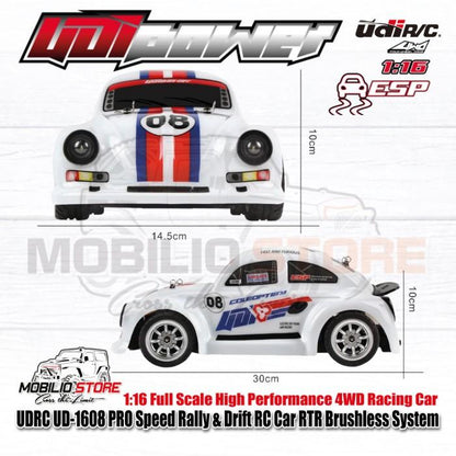 UDIR/C UD-1608 PRO Beetle Speed Rally & Drift RC RTR Brushless System