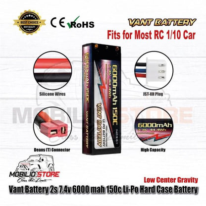 Baterai Hard Case Li-Po LCG Graphene Vant 2S 7.4V 6000 mAh 150C