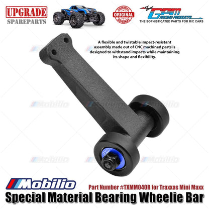 GPM Part #TXMM040R Special Material Bearing Wheelie Bar for RC Traxxas Mini Maxx