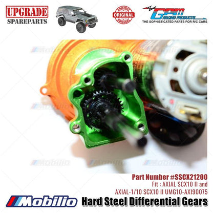 GPM Part #SSCX21200 Hard Steel Differential Gears Set RC Axial SCX10 II Crawler Adventure
