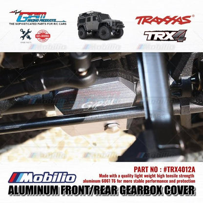 GPM Part #TRX4012A Aluminum Front / Rear Gearbox Cover Traxxas TRX-4 Trail Crawler