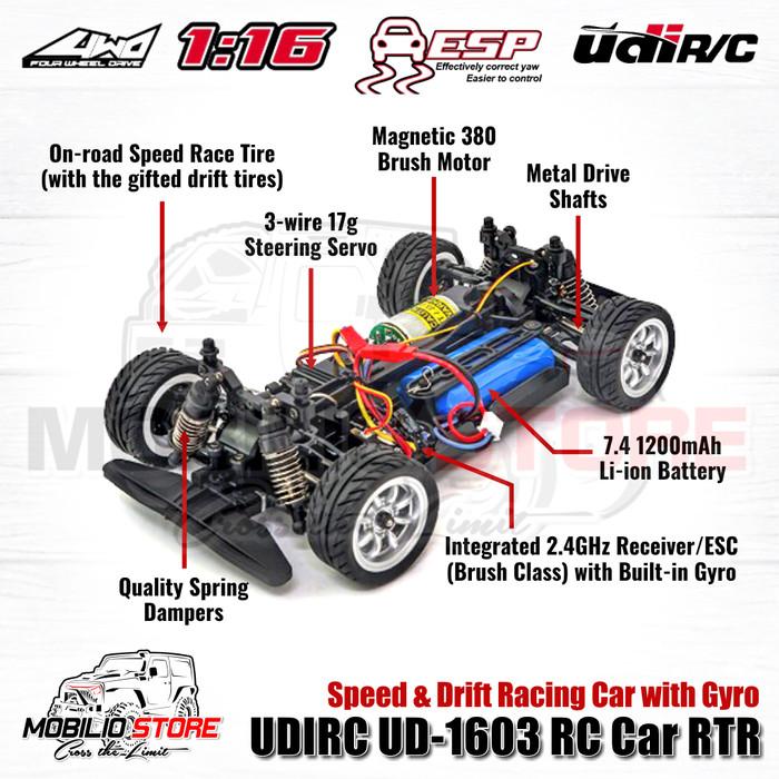 UDIR/C UD-1603 4WD 1/16 Racing Drift Rally Touring RC Car 2.4 GHz RTR