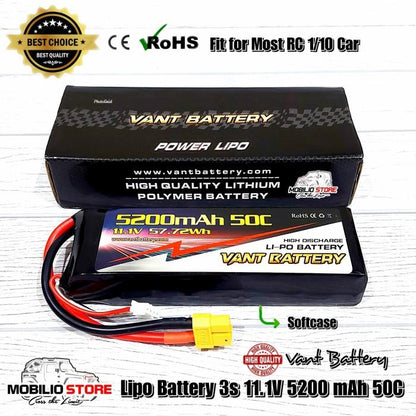 Baterai Lipo Vant 3s 11,1 Volt 5200 mAh 50C Lithium Polimer
