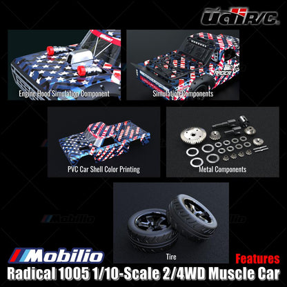UDIR/C UD-1005 Radical 1005 1/10-Scale 2/4WD Muscle Car RC High Speed RTR