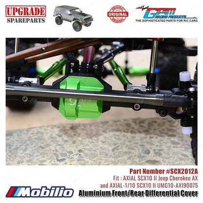 GPM Part #SCX2012A Aluminium Front Rear Differential Cover RC Upgrade Axial SCX10 II Crawler Adventure