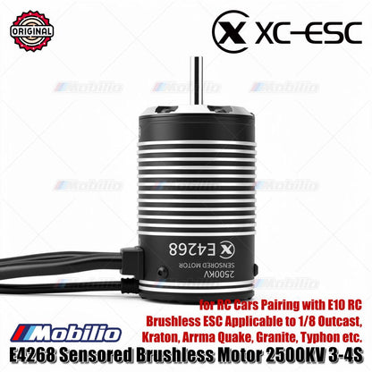 XC-ESC E4268 Motor Brushless Sensor 2000KV FOC 3–6S untuk RC Truk Off-Road 1/8 Monster 1/10