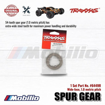 Traxxas Part #6449R Steel Spur Gear 54-tooth Wide-face 1.0 Metric Pitch for Slash XRT Monster Truck