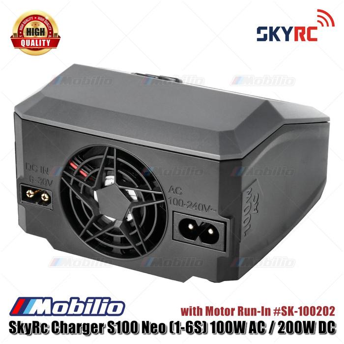 SkyRc Charger S100 Neo (1-6S) 100W AC / 200W DC dengan Motor Run-In #SK-100202 Baterai