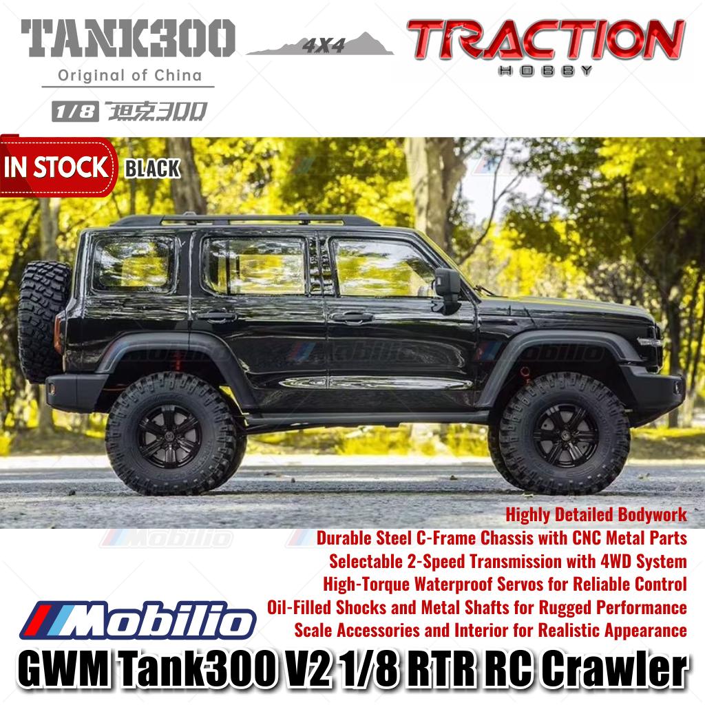 Traction Hobby TANK 300 V2 Skala 1/8 4WD TANK300 V2 Mobil RC Petualangan Crawler RTR Kendali Jarak Jauh