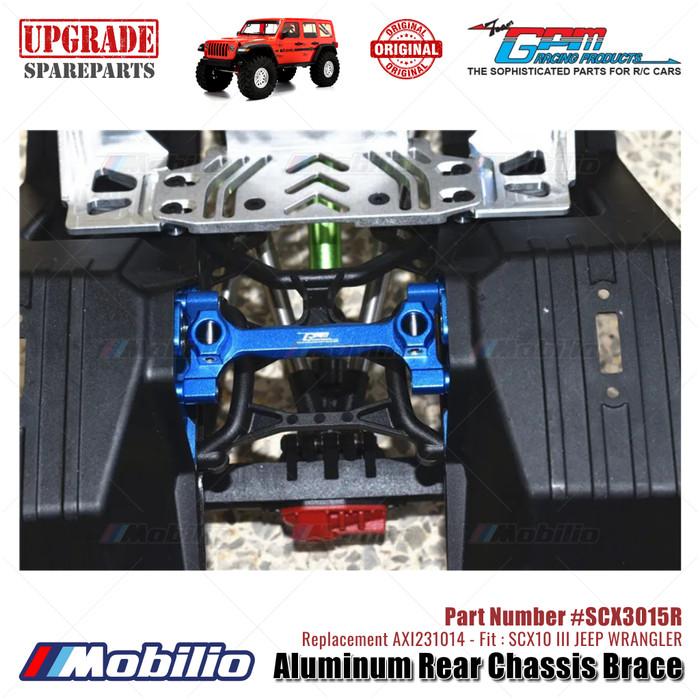 GPM Part #SCX3015R Aluminum Rear Chassis Brace Upgrade Axial SCX10 III Jeep Wrangler AXI231014 Replacement