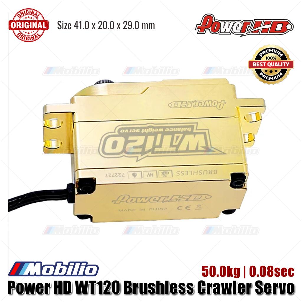 Power HD WT120 Brushless Crawler Servo 50kg | 0.08s Pure Brass Material Case