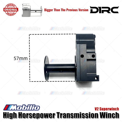 Derek D1RC V2 Superwinch Transmisi Winch Tenaga Kuda Tinggi untuk RCRFC RC Crawler