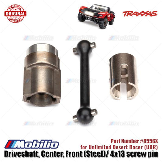 Traxxas Part #8556X Driveshaft Depan Tengah Baja dengan Pin Sekrup untuk Unlimited Desert Racer (UDR) RC
