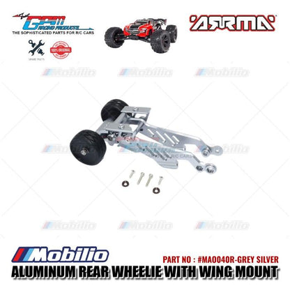 GPM Part #MAO040R Aluminum Rear Wheelie With Wing Mount Arrma Outcast 6S BLX Stunt Truck
