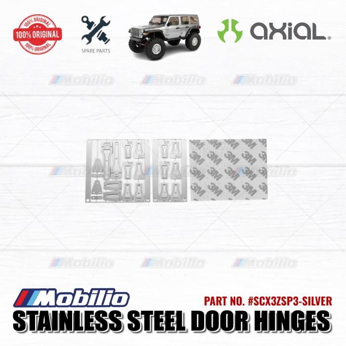 GPM Part #SCX3ZSP3 Stainless Steel Door Hinges for Axial SCX10 III Wrangler