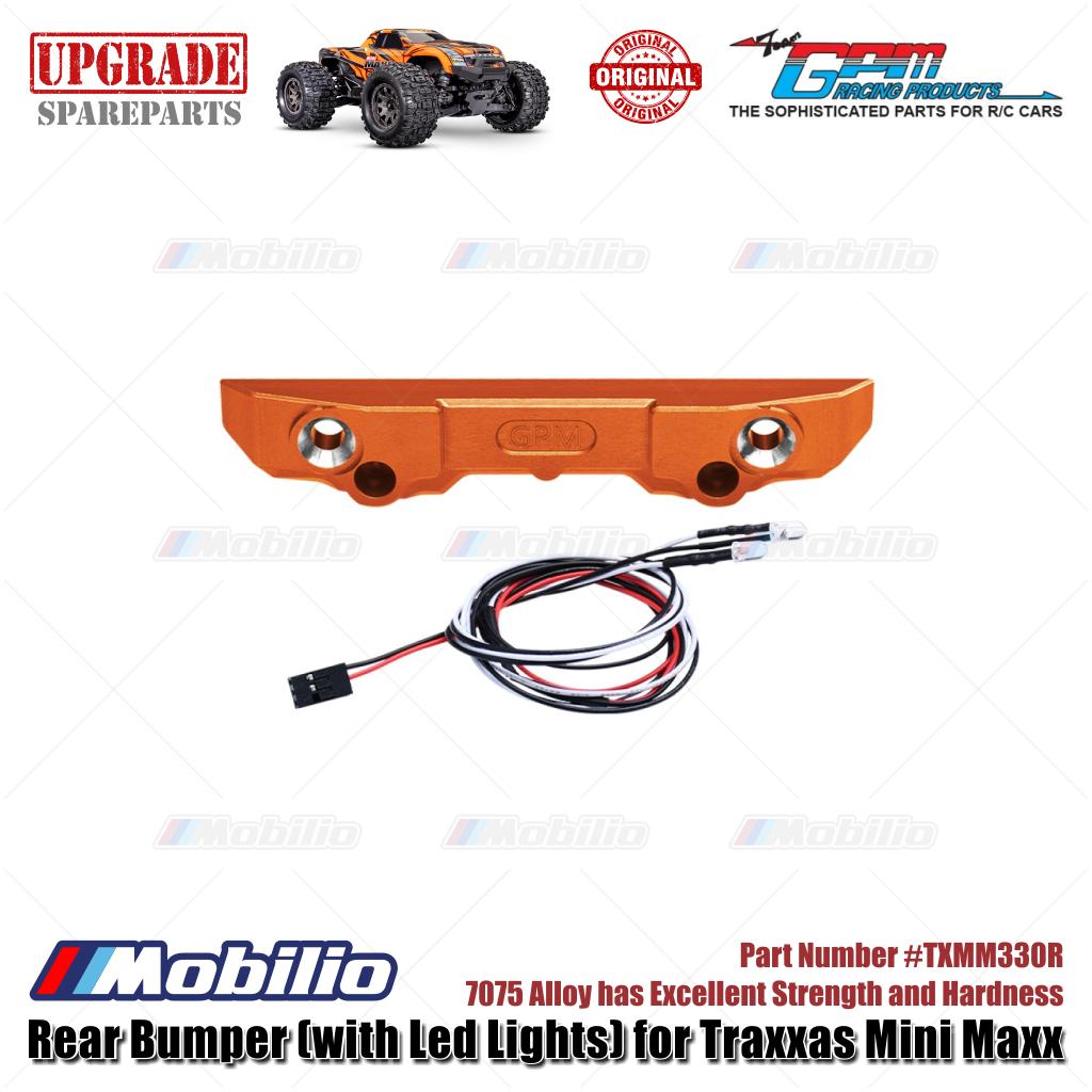 GPM Part #TXMM330R 7075 Alloy Rear Bumper (with Led Lights) for RC Traxxas Mini Maxx