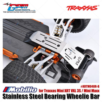GPM Part #XRTM040R-B Stainless Steel Bearing Wheelie Bar for Traxxas Mini XRT VXL 3S / Mini Maxx Upgrade