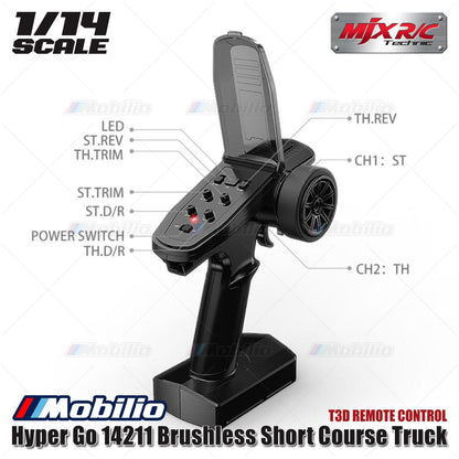 MJX Hyper Go 14211 75KPH Brushless 1:14 Scale Truck (2S & 3S LiPo Version) Ready To Run RTR
