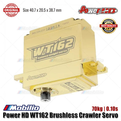 Power HD WT162 Brushless Crawler Servo 70kg | 0.10s Pure Brass Material Case Waterproof