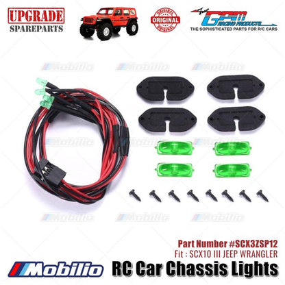 GPM Part #SCX3ZSP12 RC Car Chassis Lights Axial SCX10 III Jeep Wrangler