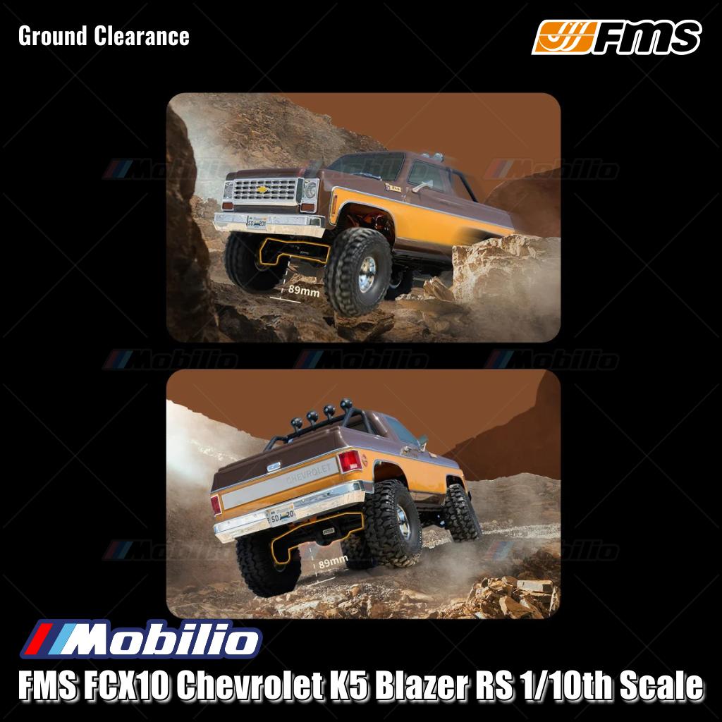 FMS FCX10 Chevrolet K5 Blazer RS ​​1/10 Lisensi Resmi RTR RC Crawler Performa Ekstrem
